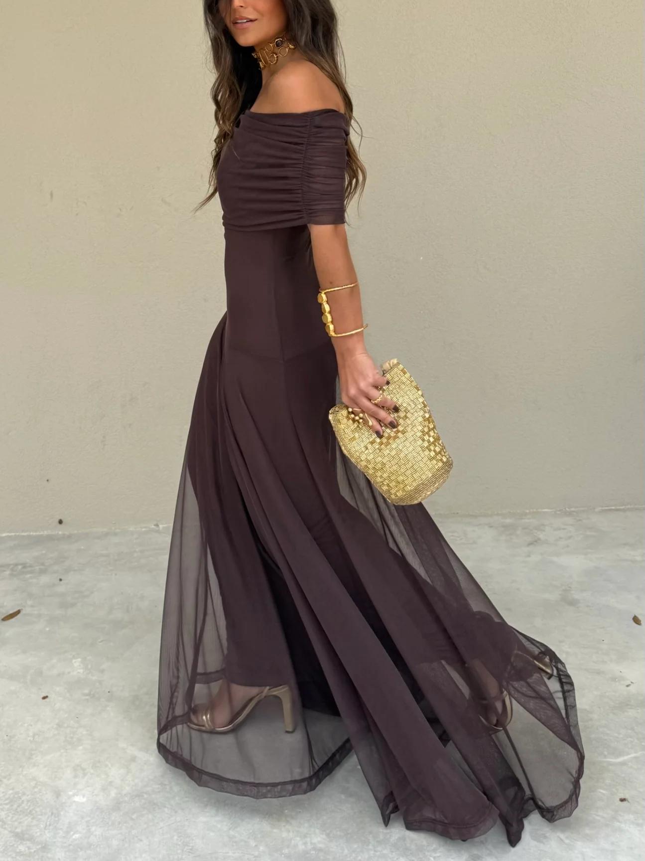 Robe Longue Kiali Noir Sheer™