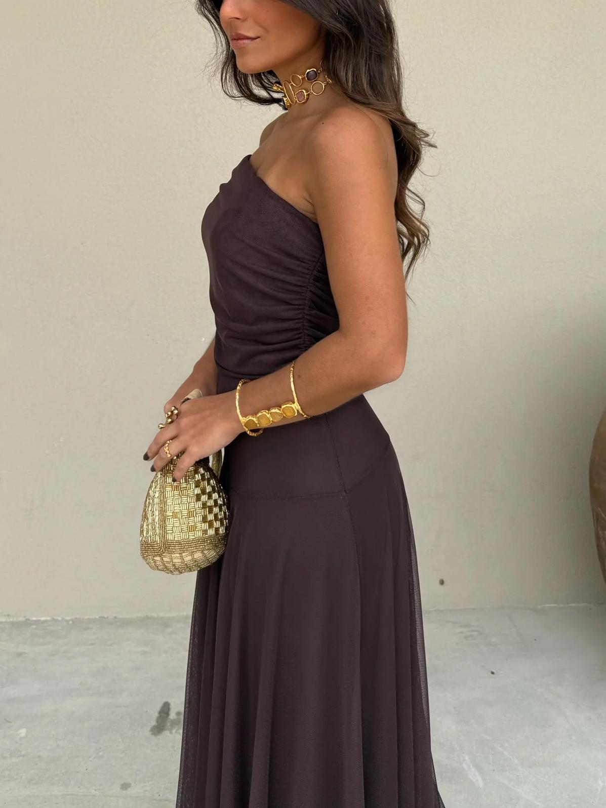 Robe Longue Kiali Noir Sheer™