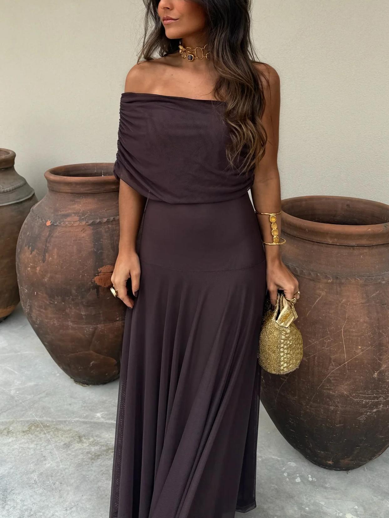 Robe Longue Kiali Noir Sheer™