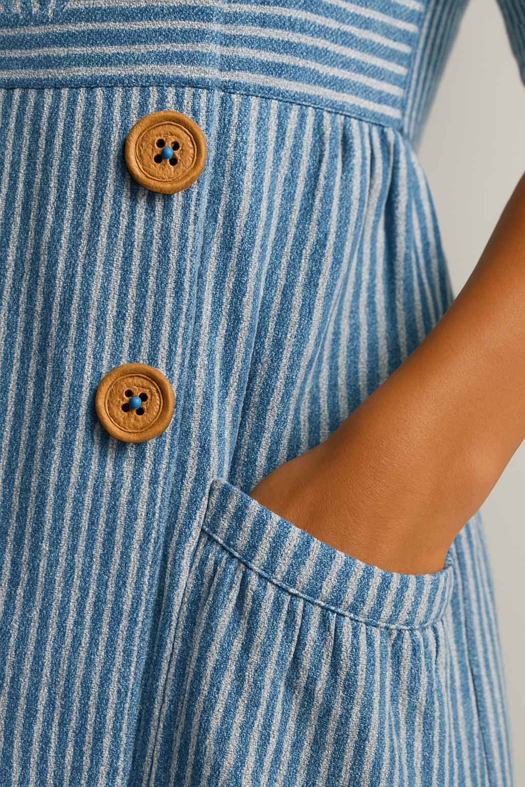 Rythme Calme – Robe Midi Rayée™