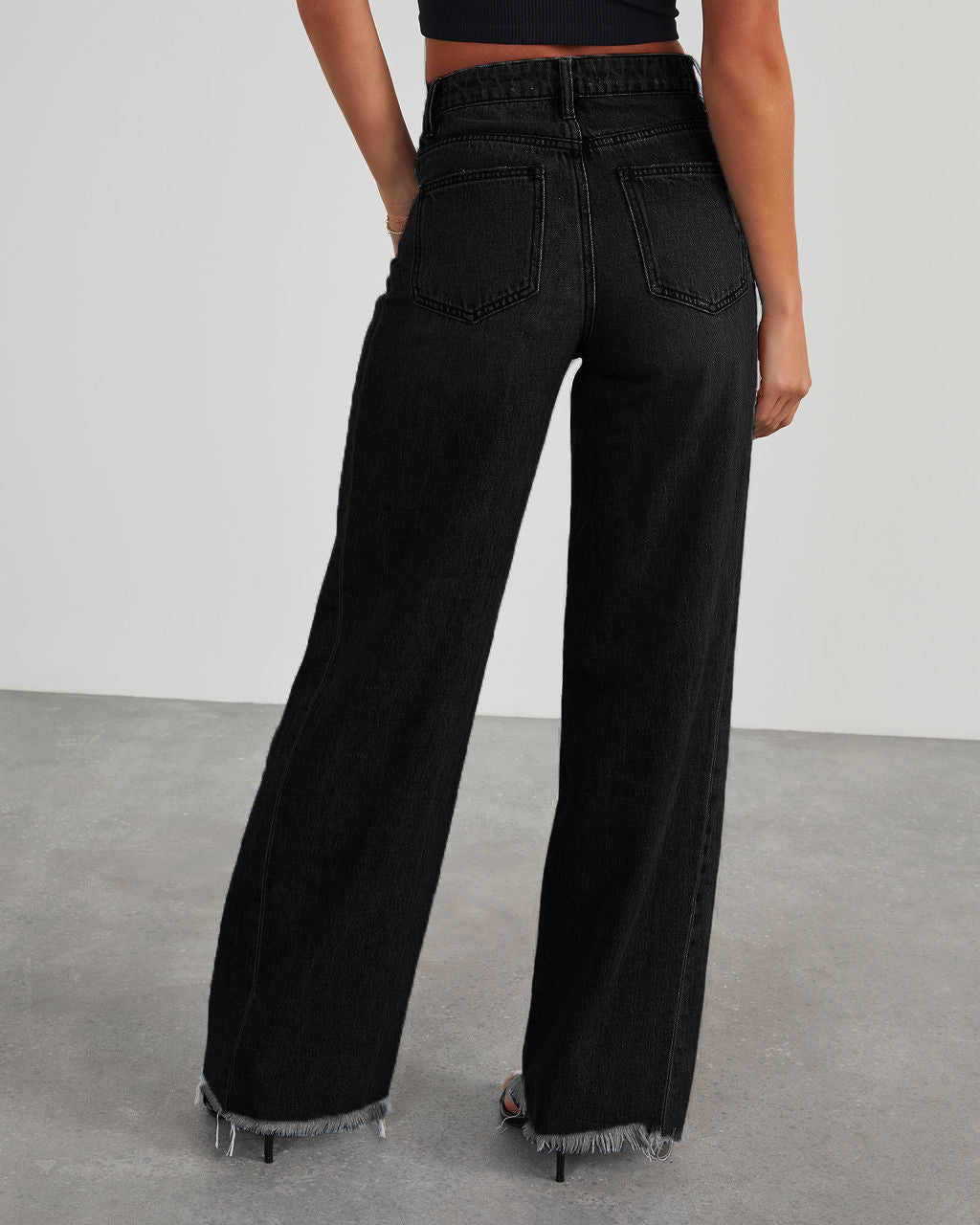 ÉclairNoir Exclusive - Raw Edge High - Waist Jeans™ - bluemoonbenelux