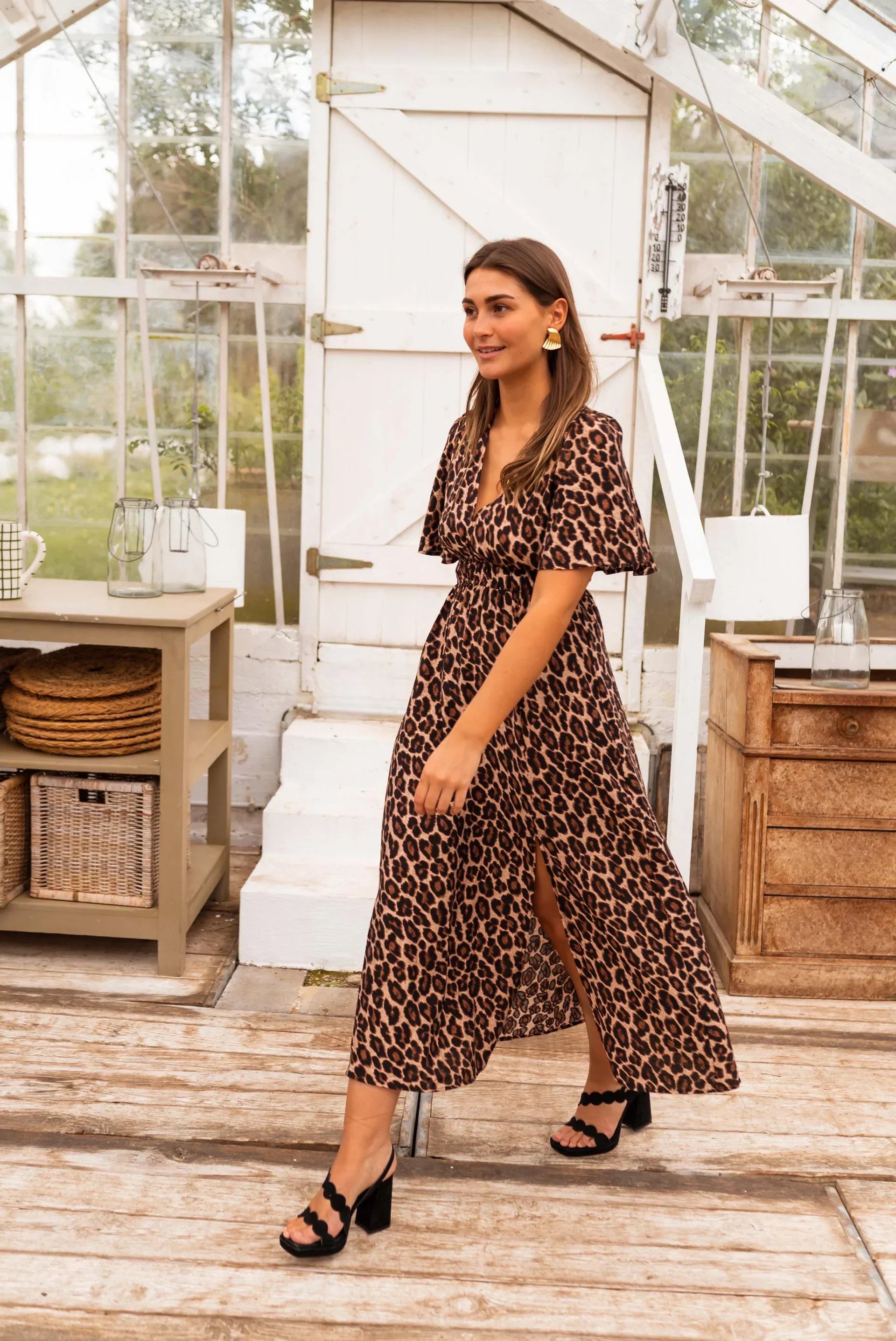 Stella™ | Robe longue imprimé léopard au charme estival