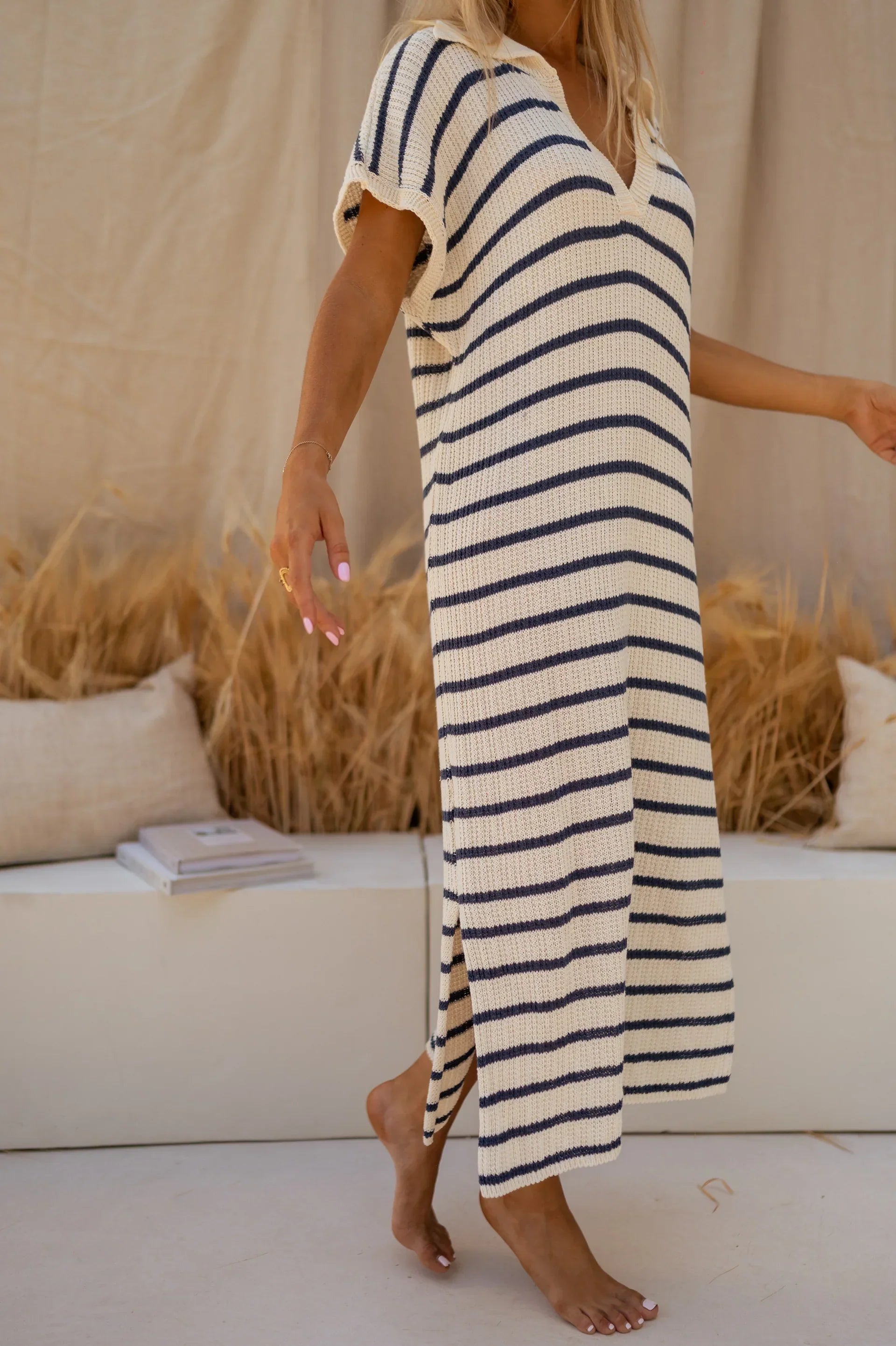 Sophia™ | Robe d'été en maille à rayures