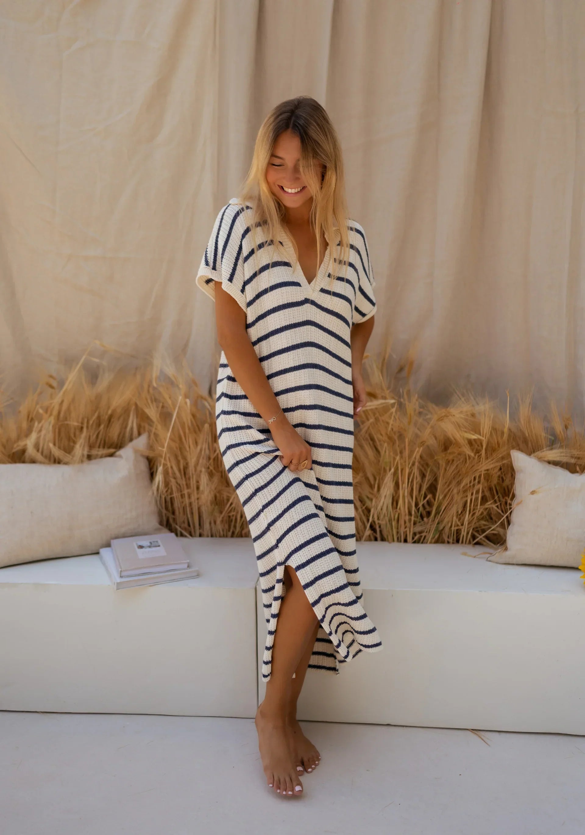 Sophia™ | Robe d'été en maille à rayures
