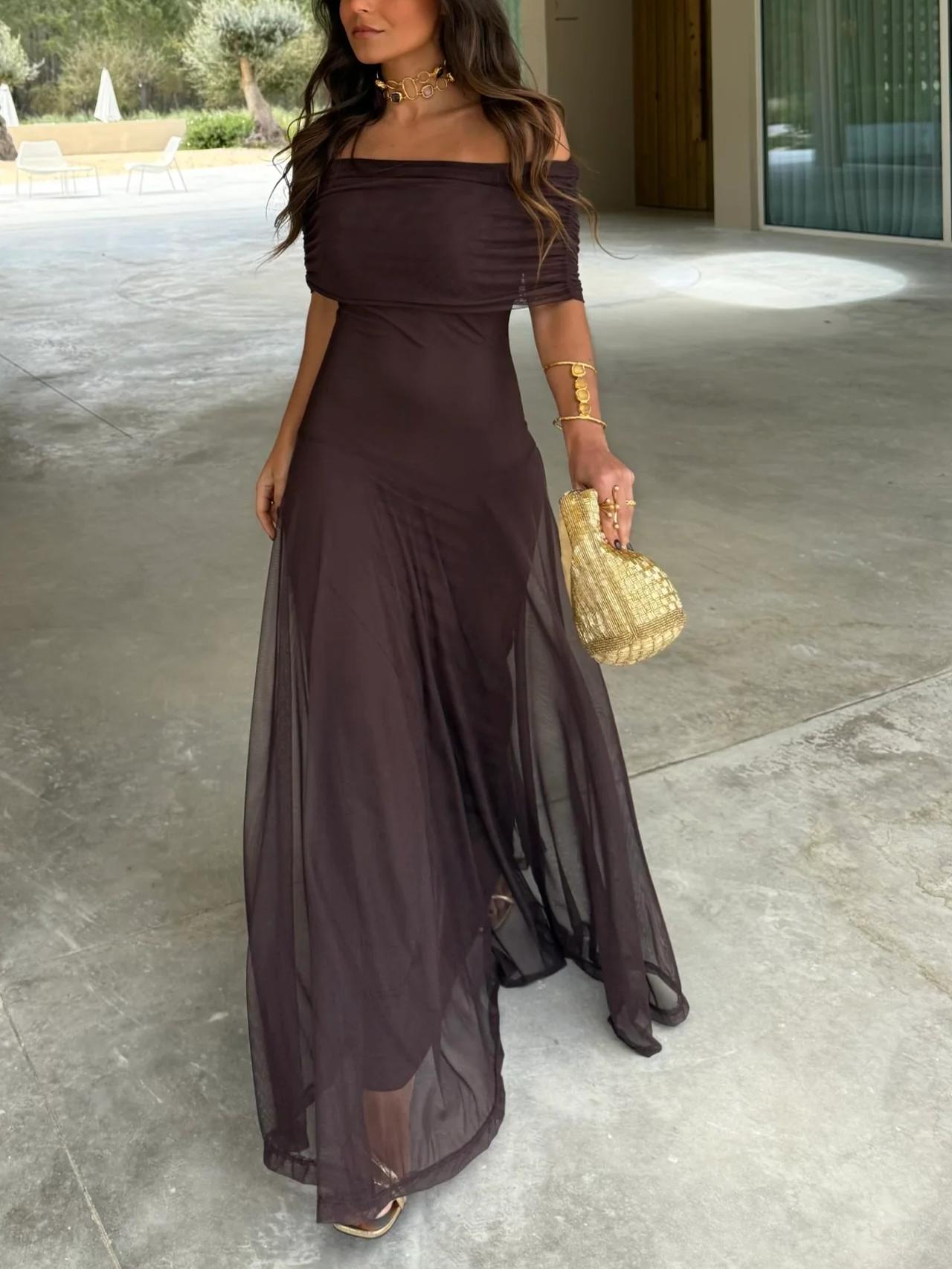 Robe Longue Kiali Noir Sheer™