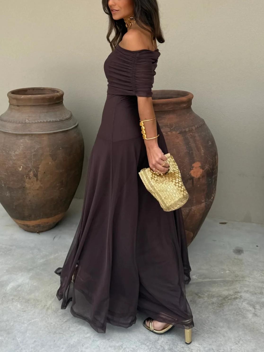 Robe Longue Kiali Noir Sheer™