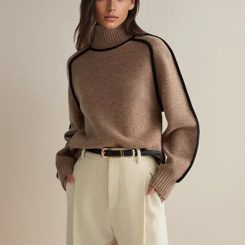 Amanda™ | Pull à col roulé élégant au style intemporel