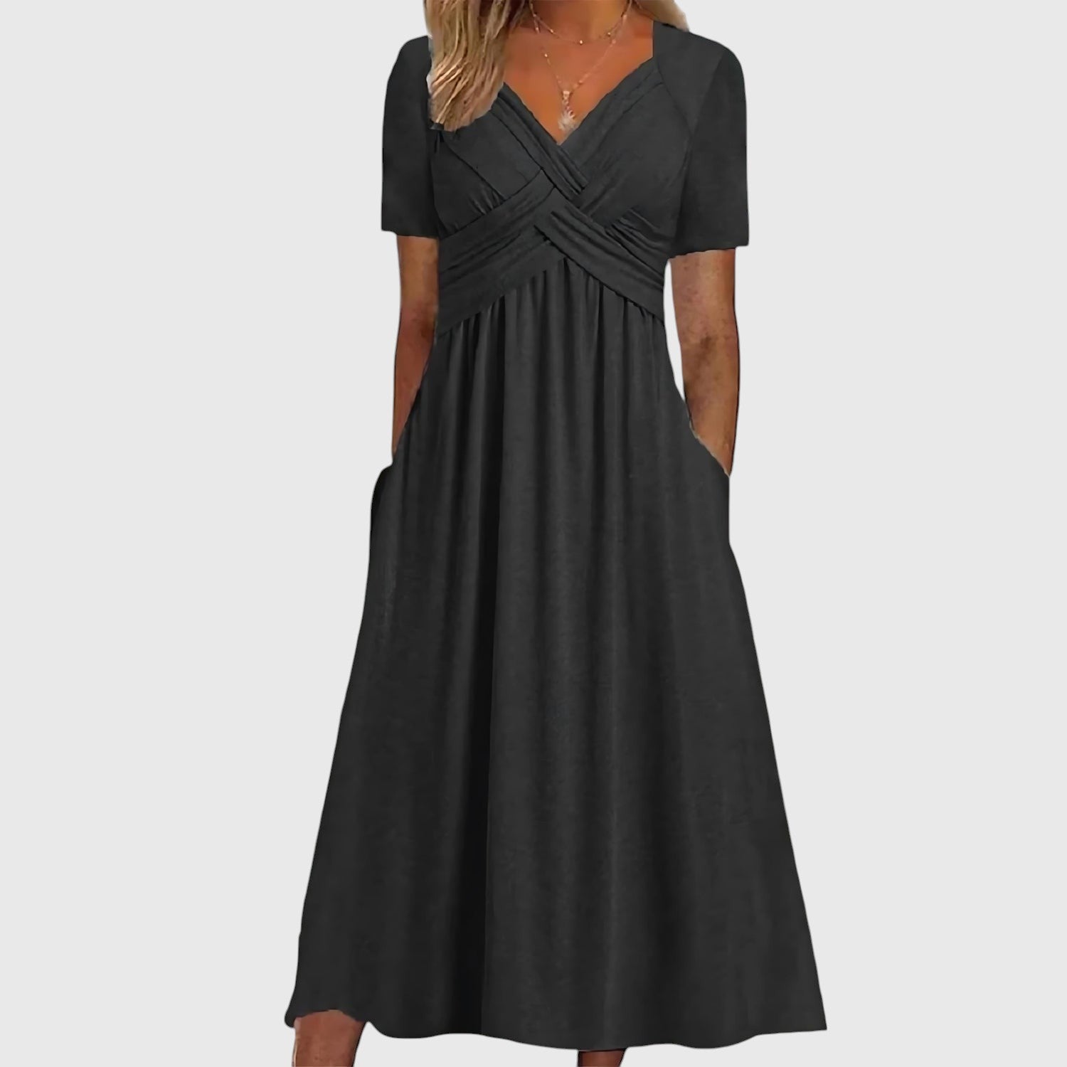 ÉclairNoir™ Robe Midi Sculptante Mirone
