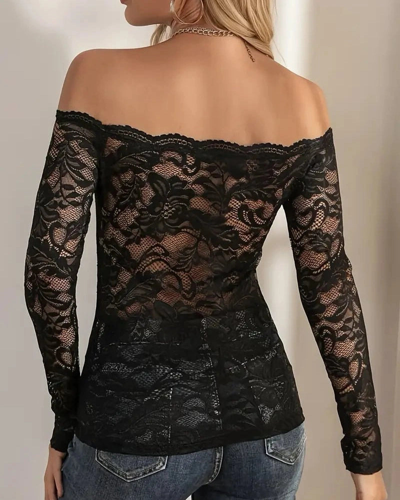 ÉclairNoir Exclusive - Lace Elegance Pullover™ - bluemoonbenelux
