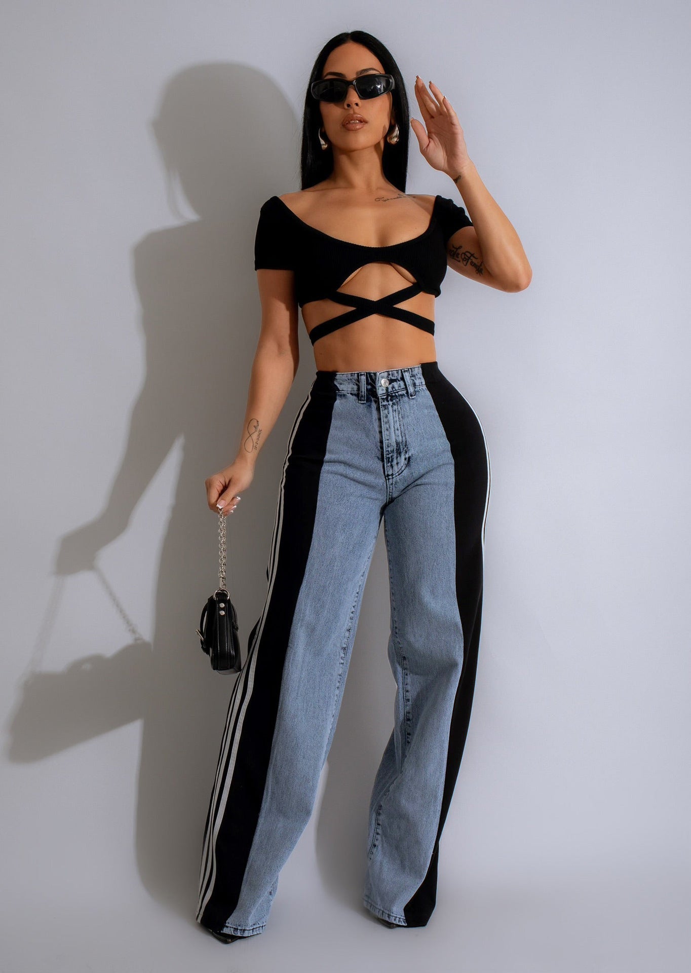 ÉclairNoir Exclusive - Street Chic Contrast Pants™ - ÉclairNoir