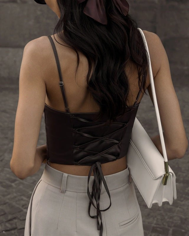 Fashion Suspenders Bottoming Vest For Women - bluemoonbenelux