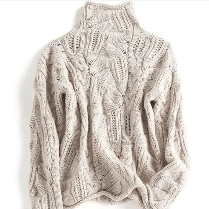 Karin | Col roulé en cachemire ultra-doux et chaud, fait à la main