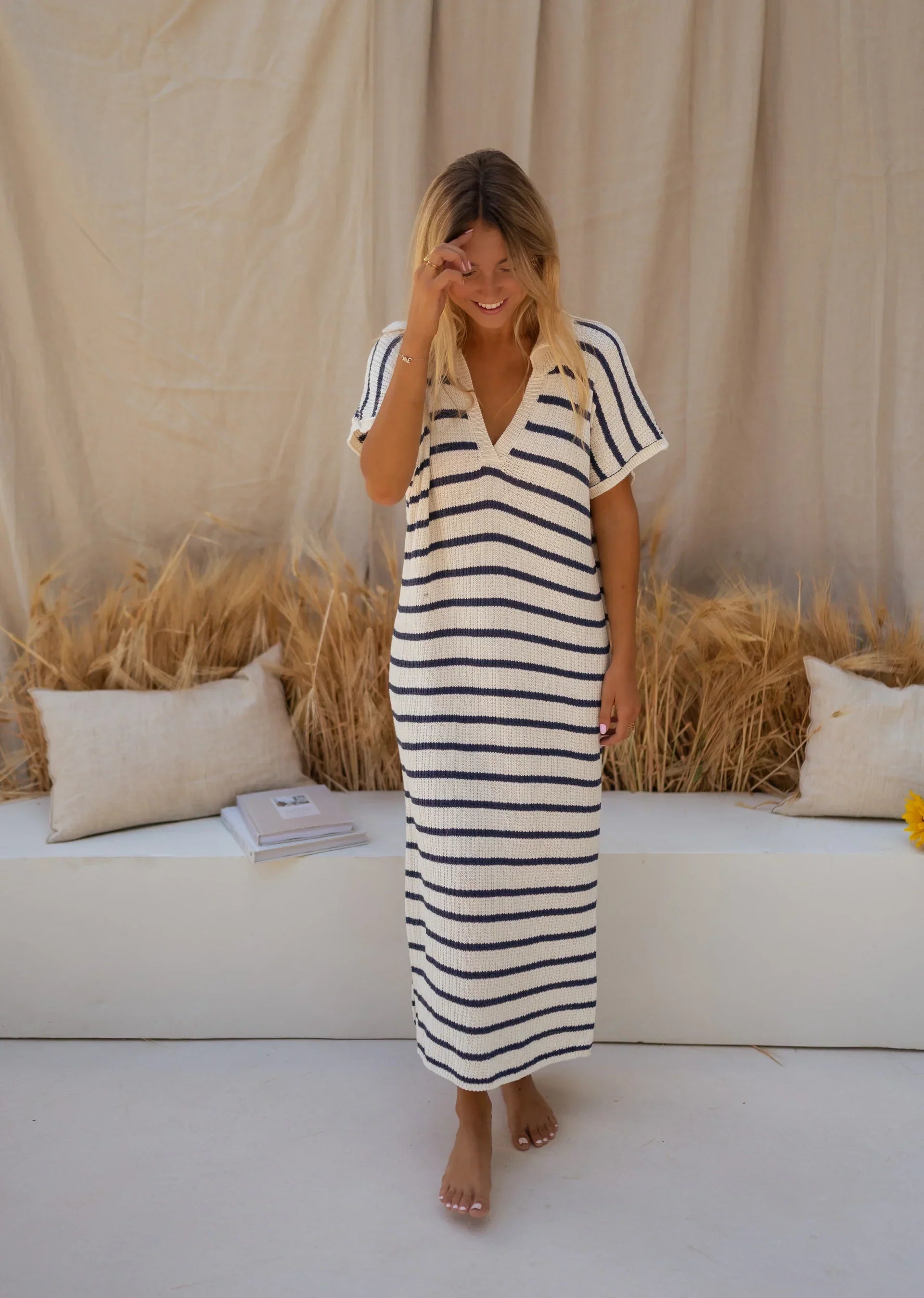 Sophia™ | Robe d'été en maille à rayures