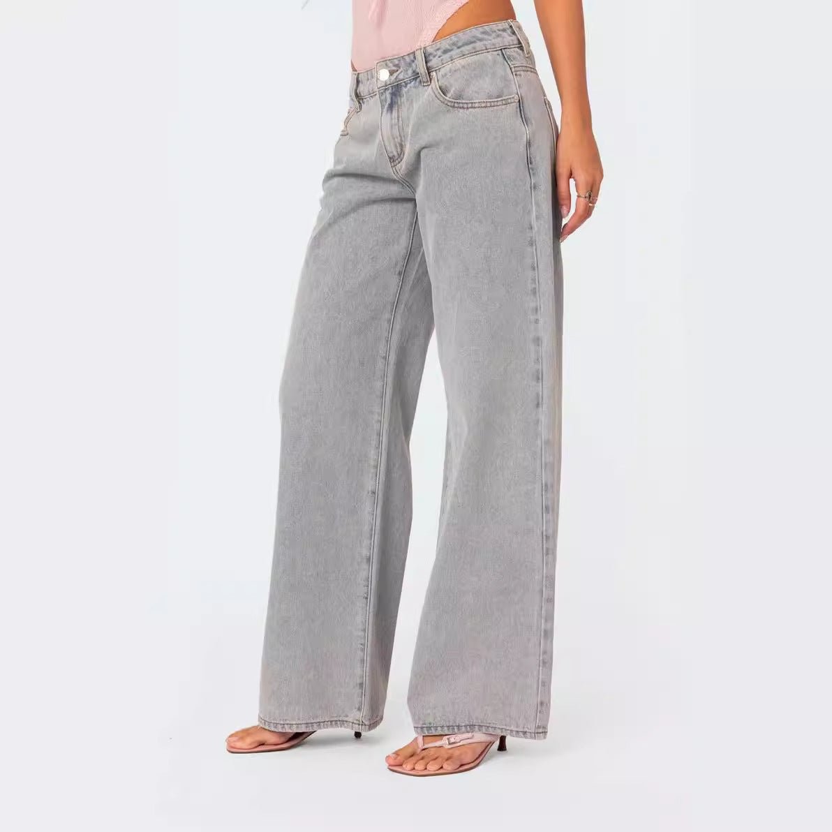 Women's Fashion Loose Retro Printed Jeans - bluemoonbenelux