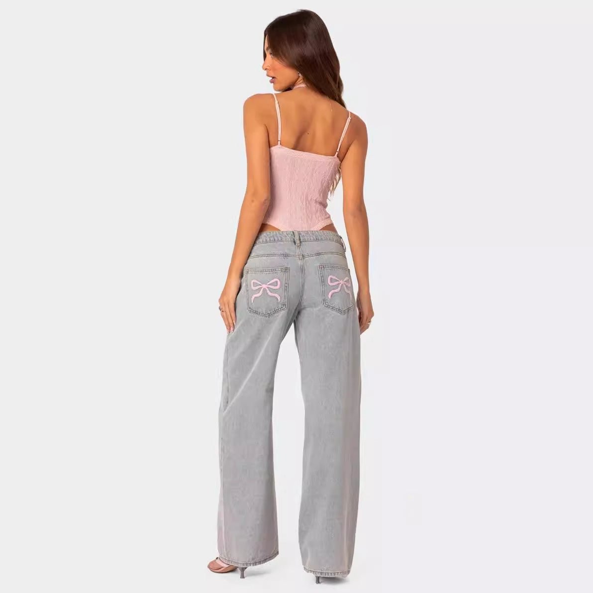 Women's Fashion Loose Retro Printed Jeans - bluemoonbenelux