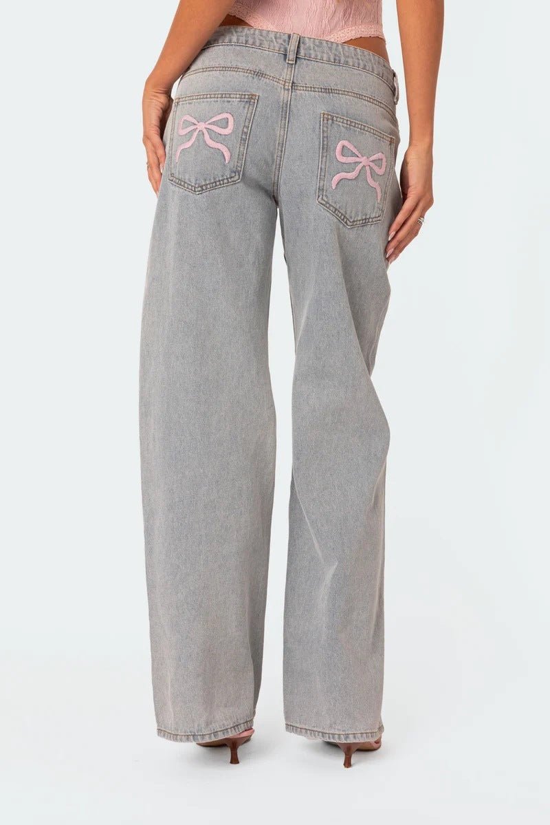 Women's Fashion Loose Retro Printed Jeans - bluemoonbenelux